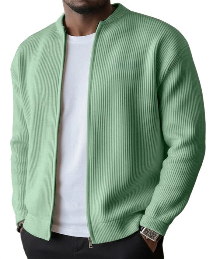 DONACCI | Ribbed Zip Cardigan