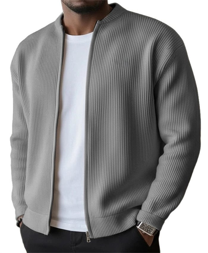 DONACCI | Ribbed Zip Cardigan