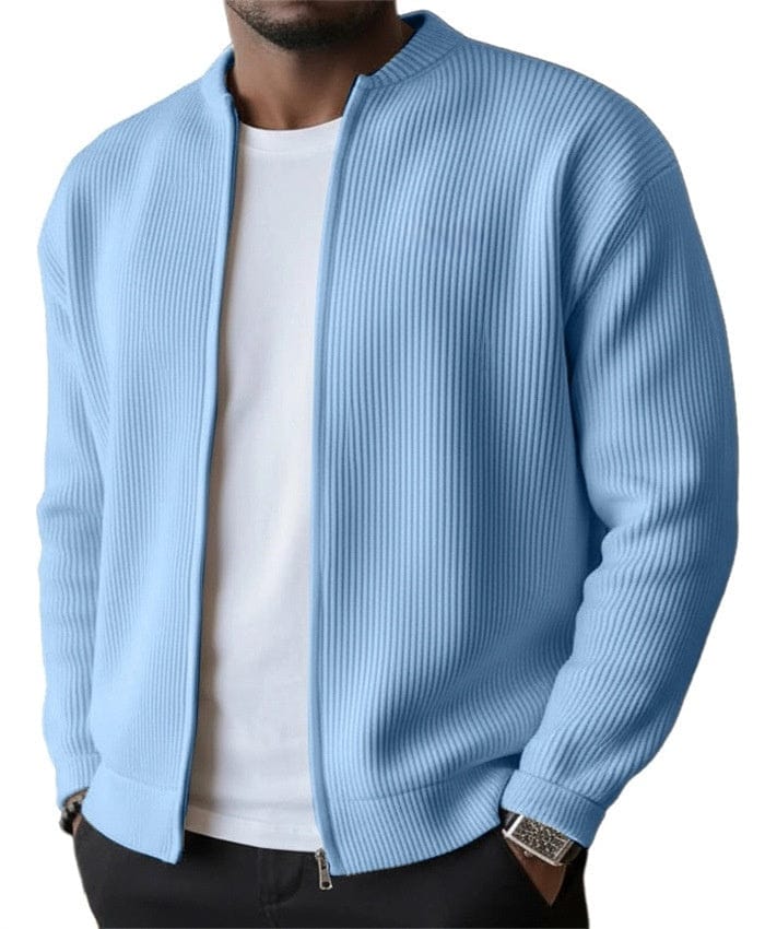 DONACCI | Ribbed Zip Cardigan