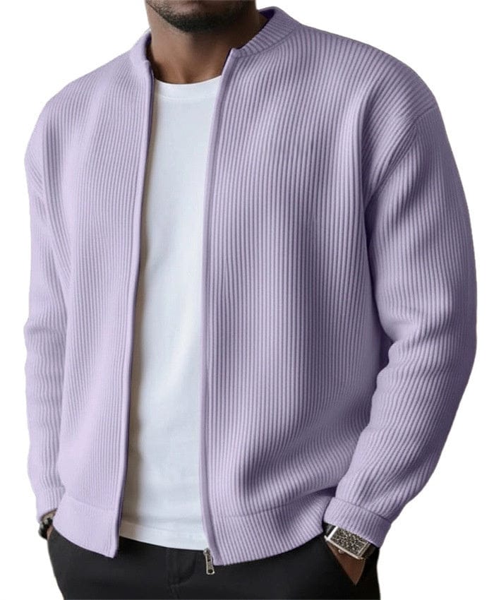 DONACCI | Ribbed Zip Cardigan
