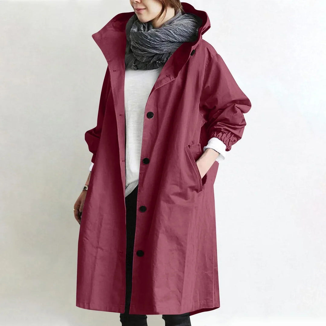THEODORA | HOODED LONGLINE TRENCH COAT