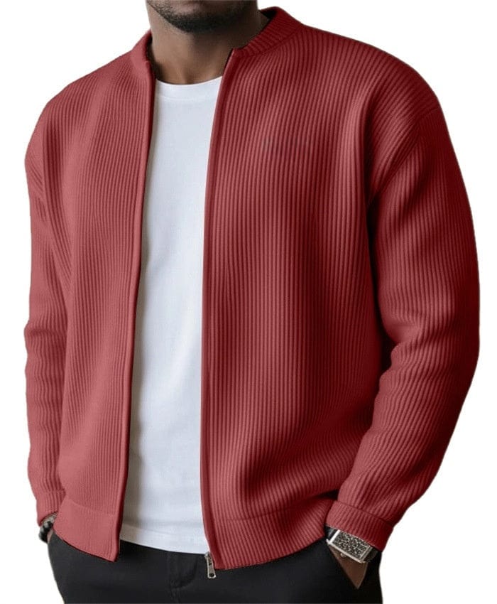 DONACCI | Ribbed Zip Cardigan