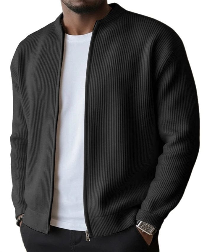 DONACCI | Ribbed Zip Cardigan
