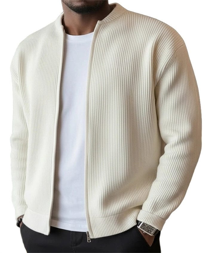 DONACCI | Ribbed Zip Cardigan
