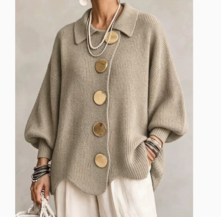 ISADORA | OVERSIZED COLLARED CARDIGAN