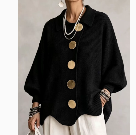 ISADORA | OVERSIZED COLLARED CARDIGAN