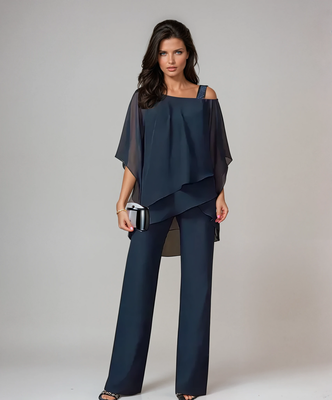 Corinne - Two-Piece Poncho Set