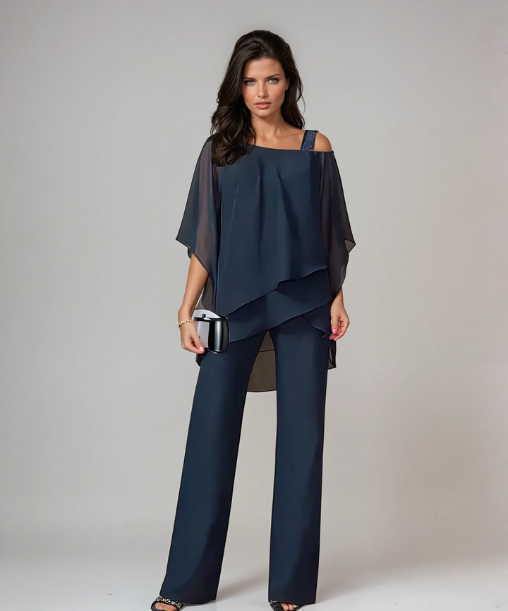 Corinne - Two-Piece Poncho Set