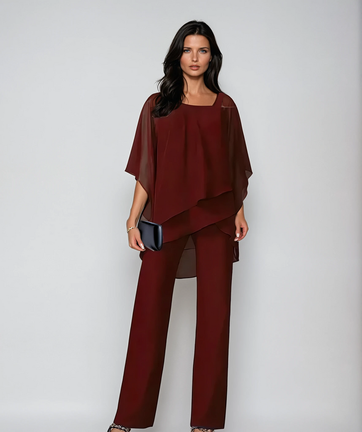 Corinne - Two-Piece Poncho Set